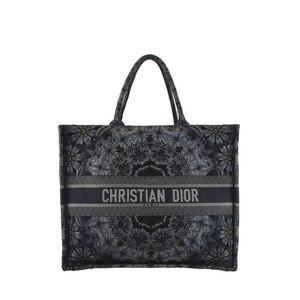 Christian Dior Womens Embroidered KaleiDiorscopic Tote Shoulder Handbag Blue
